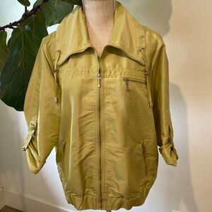 Chico’s lime green windbreaker jacket Sz 2 medium large